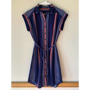 Express Navy Button Down Dress Size Small